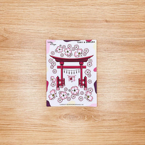 La Boutique de Margaux Sticker Torii & Sakura Couvertures mensuelles "La Visionnaire" - Stickers C7 organisation papeterie margauxstips les astuces de margaux plan with me bullet journal