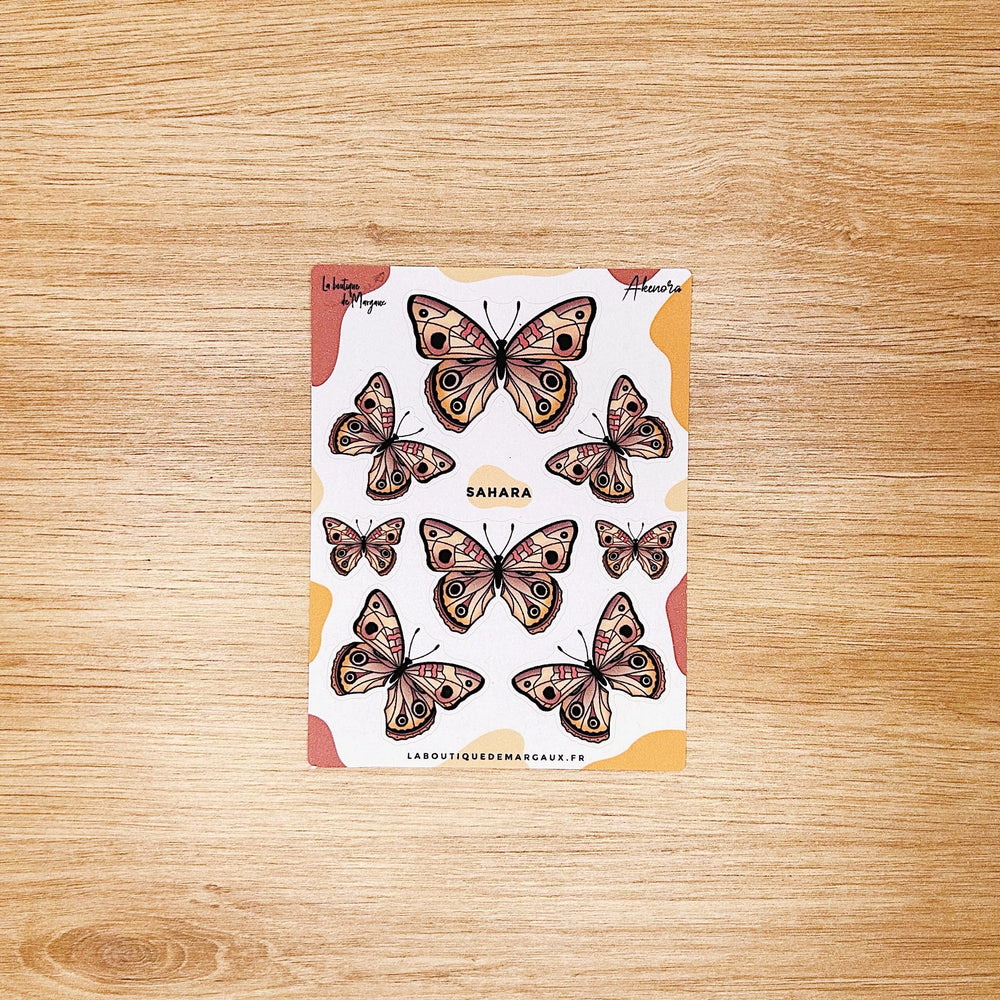 La Boutique de Margaux Sticker Sahara Nuée de papillons - Stickers organisation papeterie margauxstips les astuces de margaux plan with me bullet journal