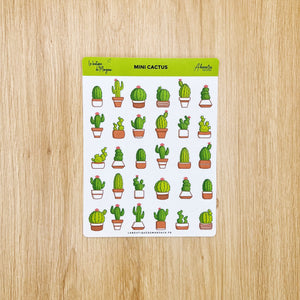La Boutique de Margaux Sticker Colorée Mini Cactus - Stickers organisation papeterie margauxstips les astuces de margaux plan with me bullet journal