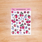 Fruits rouges en folie - Stickers