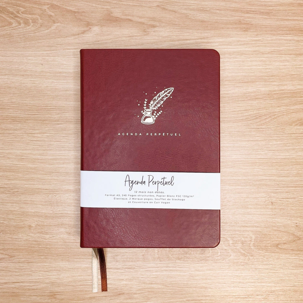 La boutique de Margaux Carnet Agenda Perpétuel "Americano", nouvelle édition - Carnet A5 organisation papeterie margauxstips les astuces de margaux plan with me bullet journal
