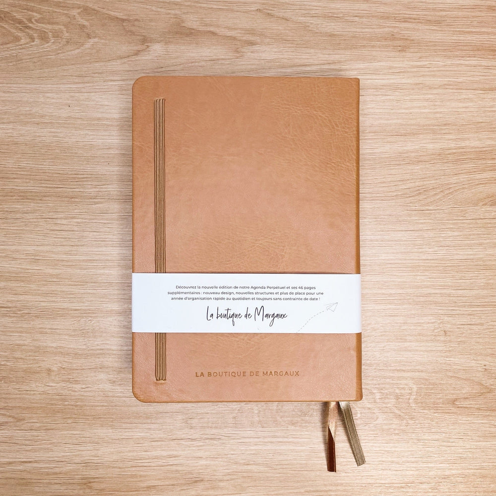 La boutique de Margaux Carnet Agenda Perpétuel "Cappuccino", nouvelle édition - Carnet A5 organisation papeterie margauxstips les astuces de margaux plan with me bullet journal