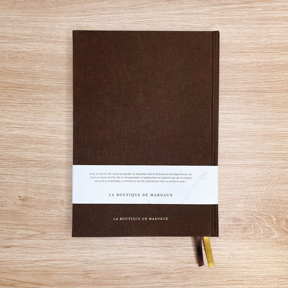 La boutique de Margaux Carnet Carnet VIE "Chocolat" - Carnet A5 organisation papeterie margauxstips les astuces de margaux plan with me bullet journal