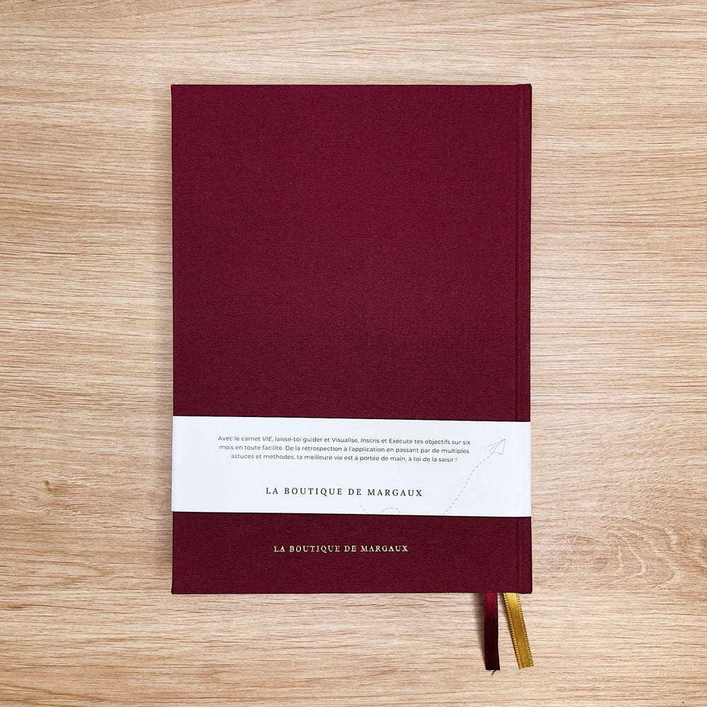 La boutique de Margaux Carnet Carnet VIE "Grenat" - Carnet A5 organisation papeterie margauxstips les astuces de margaux plan with me bullet journal