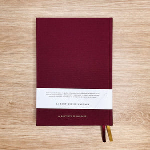 La boutique de Margaux Carnet Carnet VIE "Grenat" - Carnet A5 organisation papeterie margauxstips les astuces de margaux plan with me bullet journal