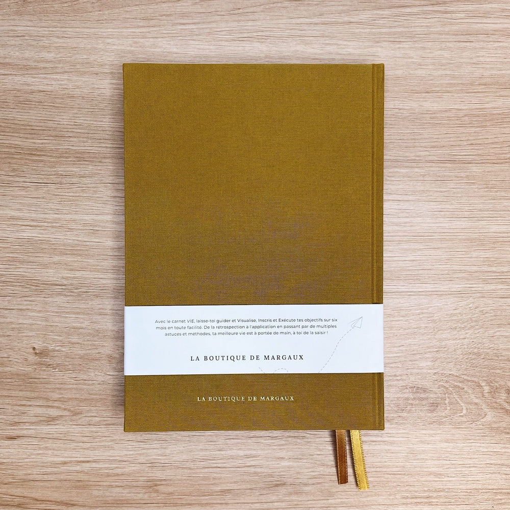 La boutique de Margaux Carnet Carnet VIE "Moutarde" - Carnet A5 organisation papeterie margauxstips les astuces de margaux plan with me bullet journal