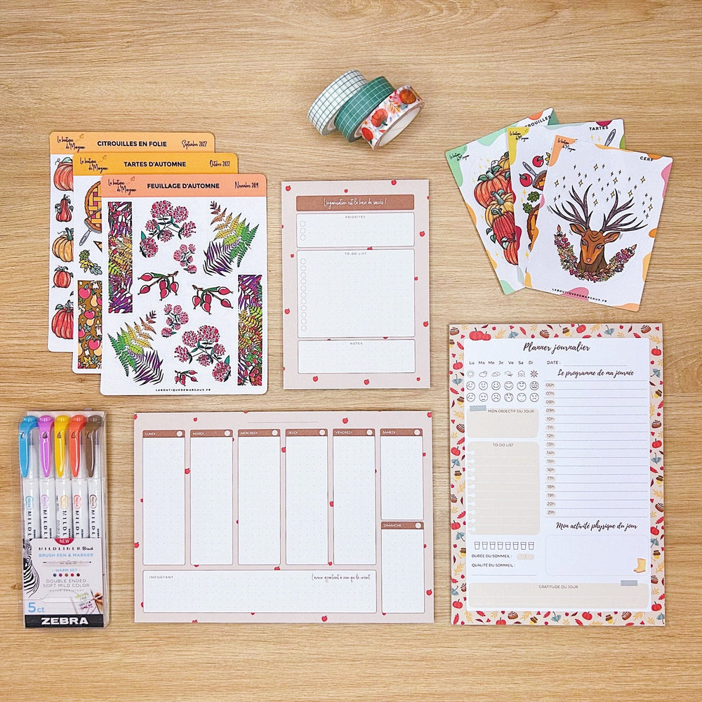 La Boutique de Margaux Coffret Automne PREMIUM Automne - Lots de fin d'année organisation papeterie margauxstips les astuces de margaux plan with me bullet journal