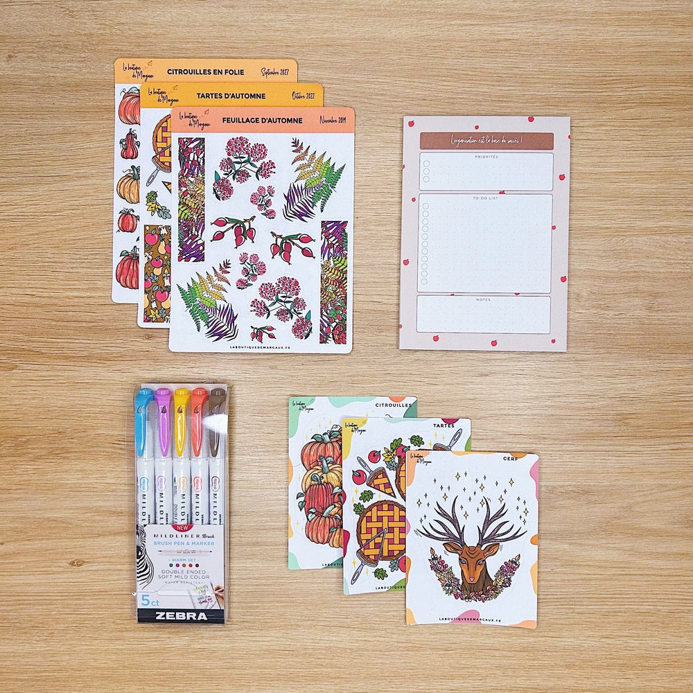 La Boutique de Margaux Coffret Automne STANDARD Automne - Lots de fin d'année organisation papeterie margauxstips les astuces de margaux plan with me bullet journal