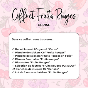 La boutique de Margaux Coffret Cerise - Coffret #12 organisation papeterie margauxstips les astuces de margaux plan with me bullet journal