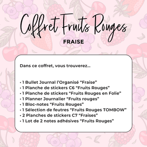 La boutique de Margaux Coffret Fraise - Coffret #12 organisation papeterie margauxstips les astuces de margaux plan with me bullet journal
