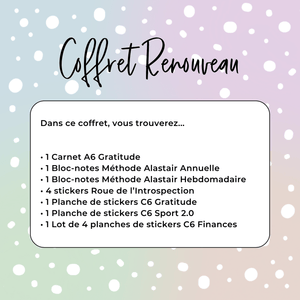 La boutique de Margaux Coffret Renouveau - Coffret #13 organisation papeterie margauxstips les astuces de margaux plan with me bullet journal