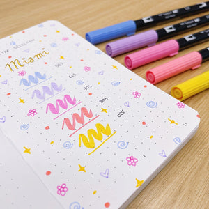 La Boutique de Margaux Feutres Notre sélection "Miami TOMBOW" - Feutres pinceaux organisation papeterie margauxstips les astuces de margaux plan with me bullet journal