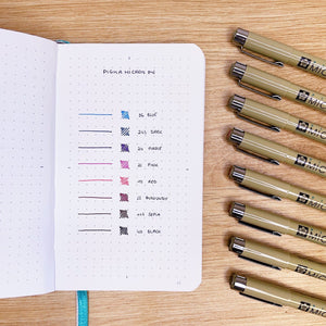 La Boutique de Margaux Feutres Set "Pigma Micron PN" de Sakura - Feutres organisation papeterie margauxstips les astuces de margaux plan with me bullet journal