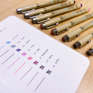 La Boutique de Margaux Feutres Set "Pigma Micron PN" de Sakura - Feutres organisation papeterie margauxstips les astuces de margaux plan with me bullet journal