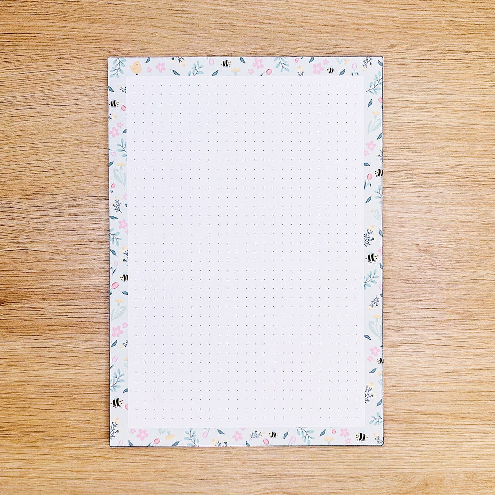 Bloc-notes A5 Printemps Frais - 50 Feuilles 90 G/m² - Papier Motif Élégant - Multi-usage