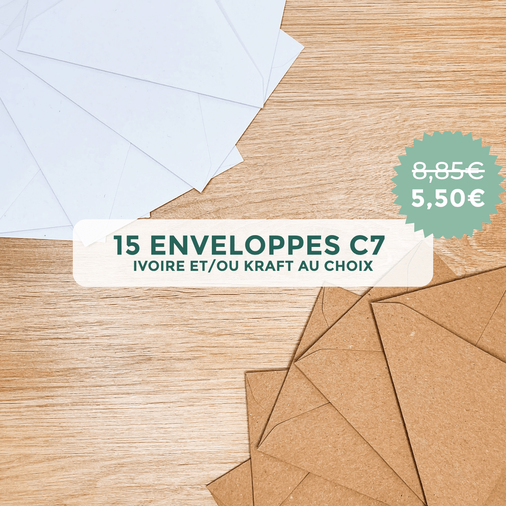Lot de 3x5 enveloppes C7