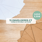 Lot de 3x5 enveloppes C7