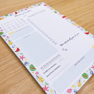 La boutique de Margaux Papeterie Planner Journalier "Été"- Bloc-notes A5 organisation papeterie margauxstips les astuces de margaux plan with me bullet journal