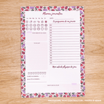 Planner Journalier "Fruits rouges" - Bloc-notes A5