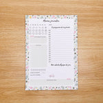 Planner Journalier "Printemps"- Bloc-notes A5