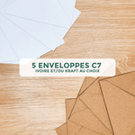 Set d'enveloppes "Kraft" ou "Ivoire" - Enveloppes C7