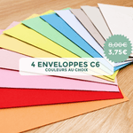 Set de 4 enveloppes - Enveloppes C6