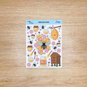 La Boutique de Margaux Sticker Abeilles & miel - Stickers organisation papeterie margauxstips les astuces de margaux plan with me bullet journal