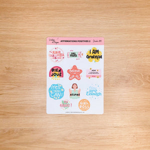 La Boutique de Margaux Sticker Affirmations positives 2 - Stickers organisation papeterie margauxstips les astuces de margaux plan with me bullet journal