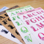 La Boutique de Margaux Sticker Alphabet fleuri - Stickers organisation papeterie margauxstips les astuces de margaux plan with me bullet journal
