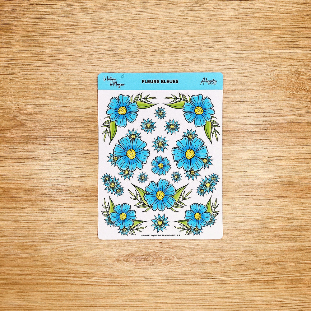 Fleurs bleues - Stickers