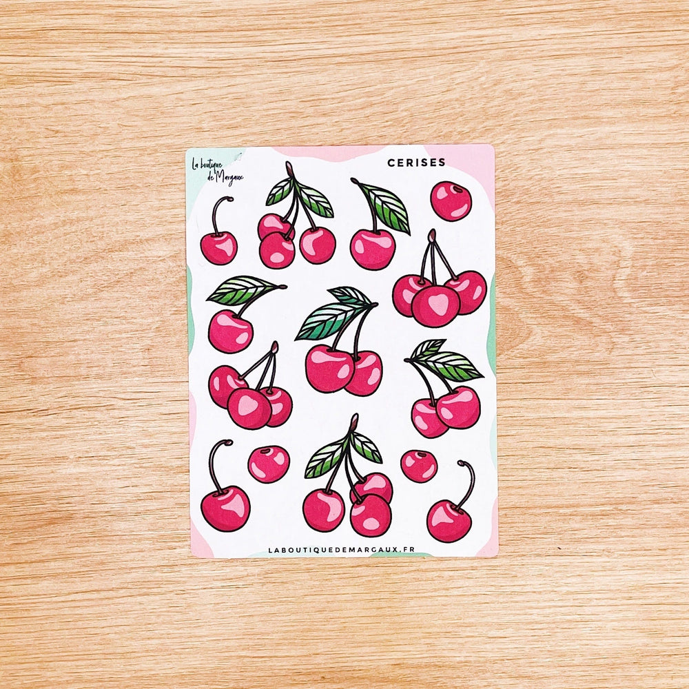 La Boutique de Margaux Sticker Cerises Fruits rouges - Stickers C7 organisation papeterie margauxstips les astuces de margaux plan with me bullet journal