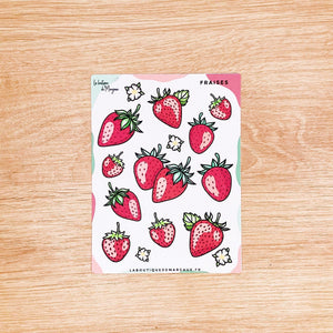 La Boutique de Margaux Sticker Fraises Fruits rouges - Stickers C7 organisation papeterie margauxstips les astuces de margaux plan with me bullet journal