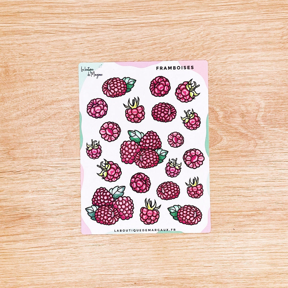 La Boutique de Margaux Sticker Framboises Fruits rouges - Stickers C7 organisation papeterie margauxstips les astuces de margaux plan with me bullet journal
