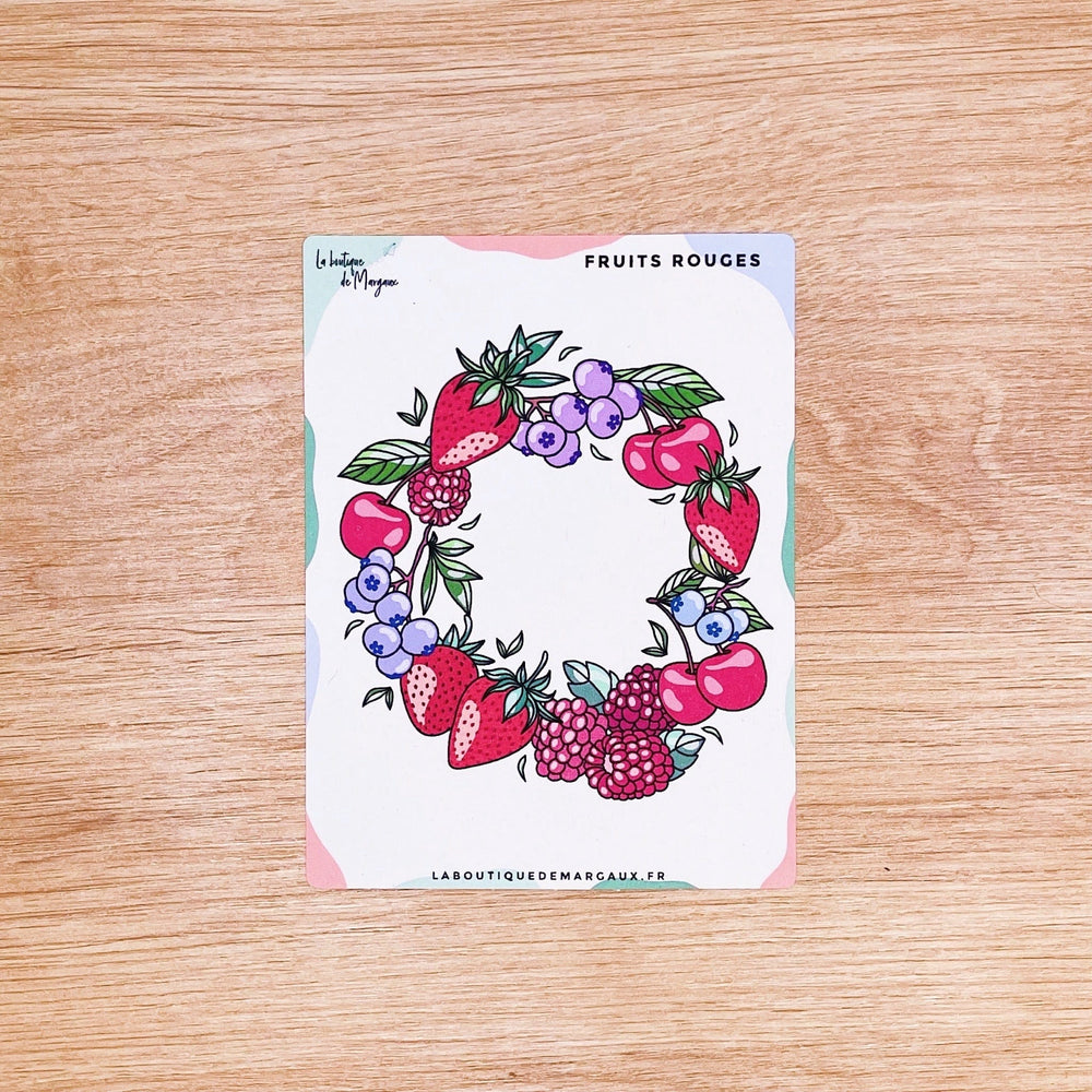 La Boutique de Margaux Sticker Fruits rouges - Tracker Fruits rouges - Stickers C7 organisation papeterie margauxstips les astuces de margaux plan with me bullet journal