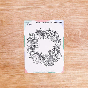 La Boutique de Margaux Sticker Fruits rouges - Tracker Fruits rouges - Stickers C7 organisation papeterie margauxstips les astuces de margaux plan with me bullet journal