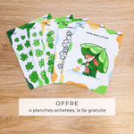 Lutin & trèfles - Stickers C7