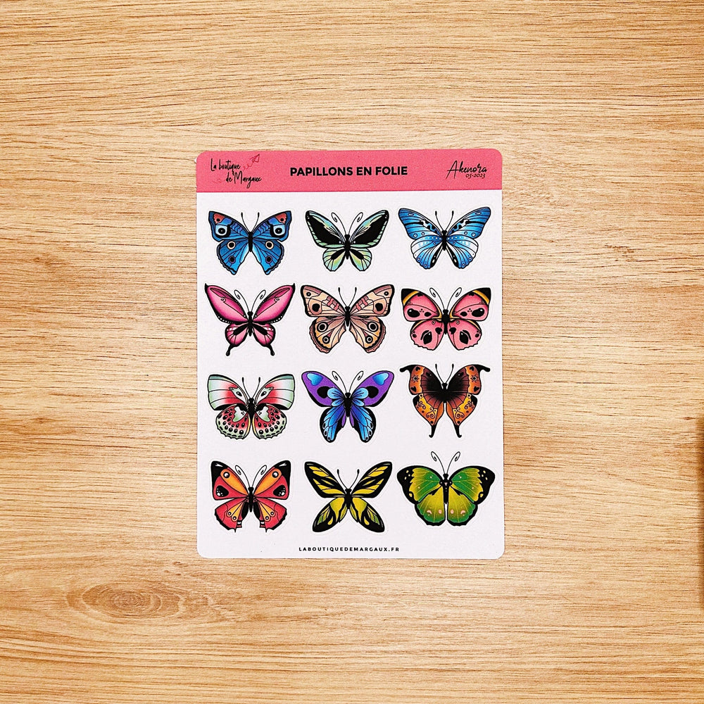 Sticker papillon autocollant 15x10cm - Un grand marché