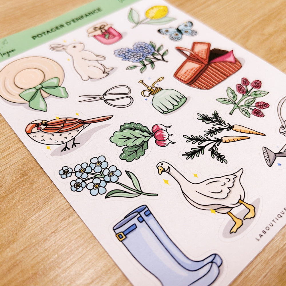 La Boutique de Margaux Sticker Potager d'enfance - Stickers organisation papeterie margauxstips les astuces de margaux plan with me bullet journal