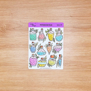 La Boutique de Margaux Sticker Potions en folie - Stickers organisation papeterie margauxstips les astuces de margaux plan with me bullet journal