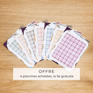 La Boutique de Margaux Sticker Tartans - Stickers C7 organisation papeterie margauxstips les astuces de margaux plan with me bullet journal