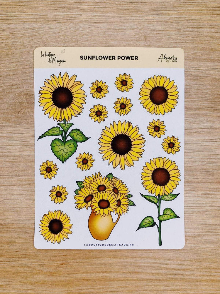 La Boutique de Margaux Sticker Sunflower Power - Stickers organisation papeterie margauxstips les astuces de margaux plan with me bullet journal