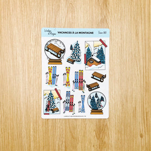 La Boutique de Margaux Sticker Coloré Vacances à la montagne - Stickers organisation papeterie margauxstips les astuces de margaux plan with me bullet journal