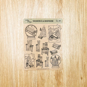 La Boutique de Margaux Sticker Papier Kraft Vacances à la montagne - Stickers organisation papeterie margauxstips les astuces de margaux plan with me bullet journal